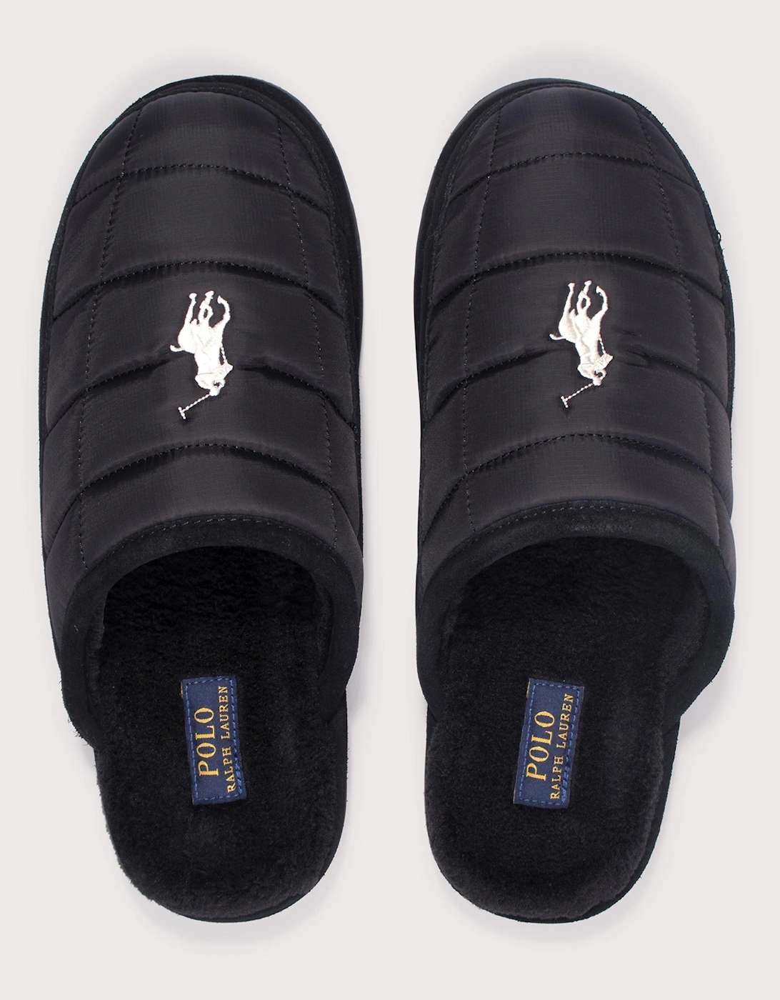 Reade Suede-Trim Quilted Scuff II Slippers