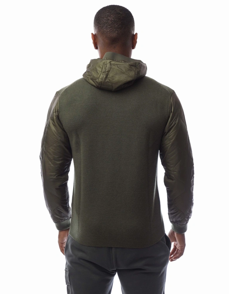 Extrafine Merino Wool Mixed Half Button Hoodie