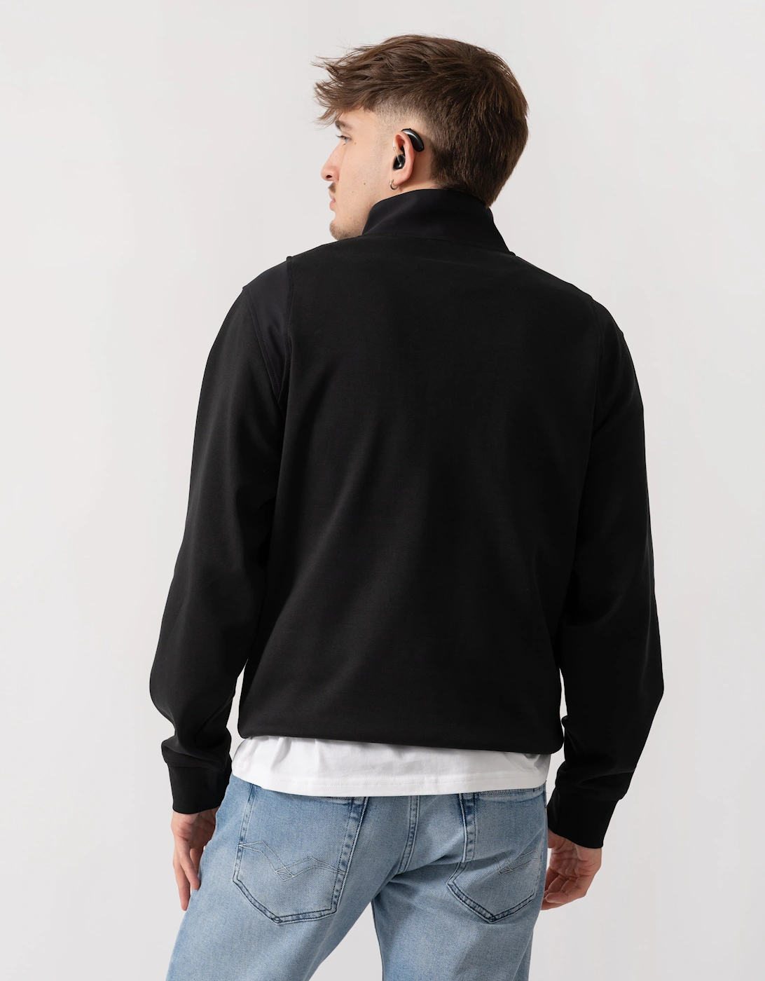 Dalon Mens 1/4 Zip Sweatshirt - Black 292