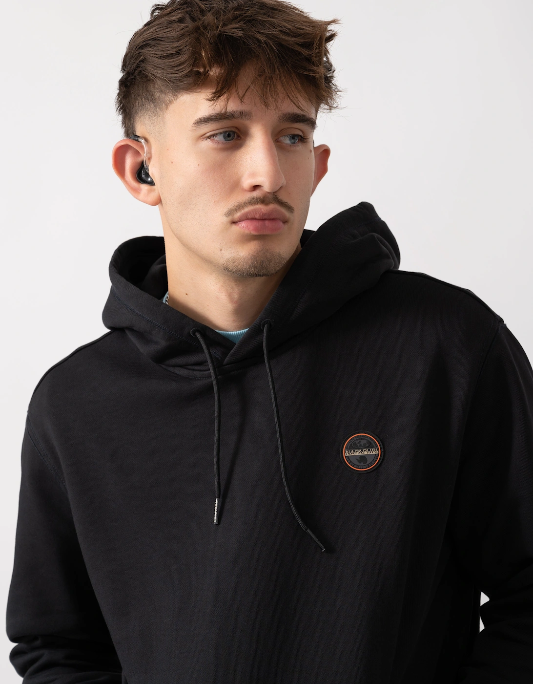 Badge Mens Hoodie - Black Beauty 941