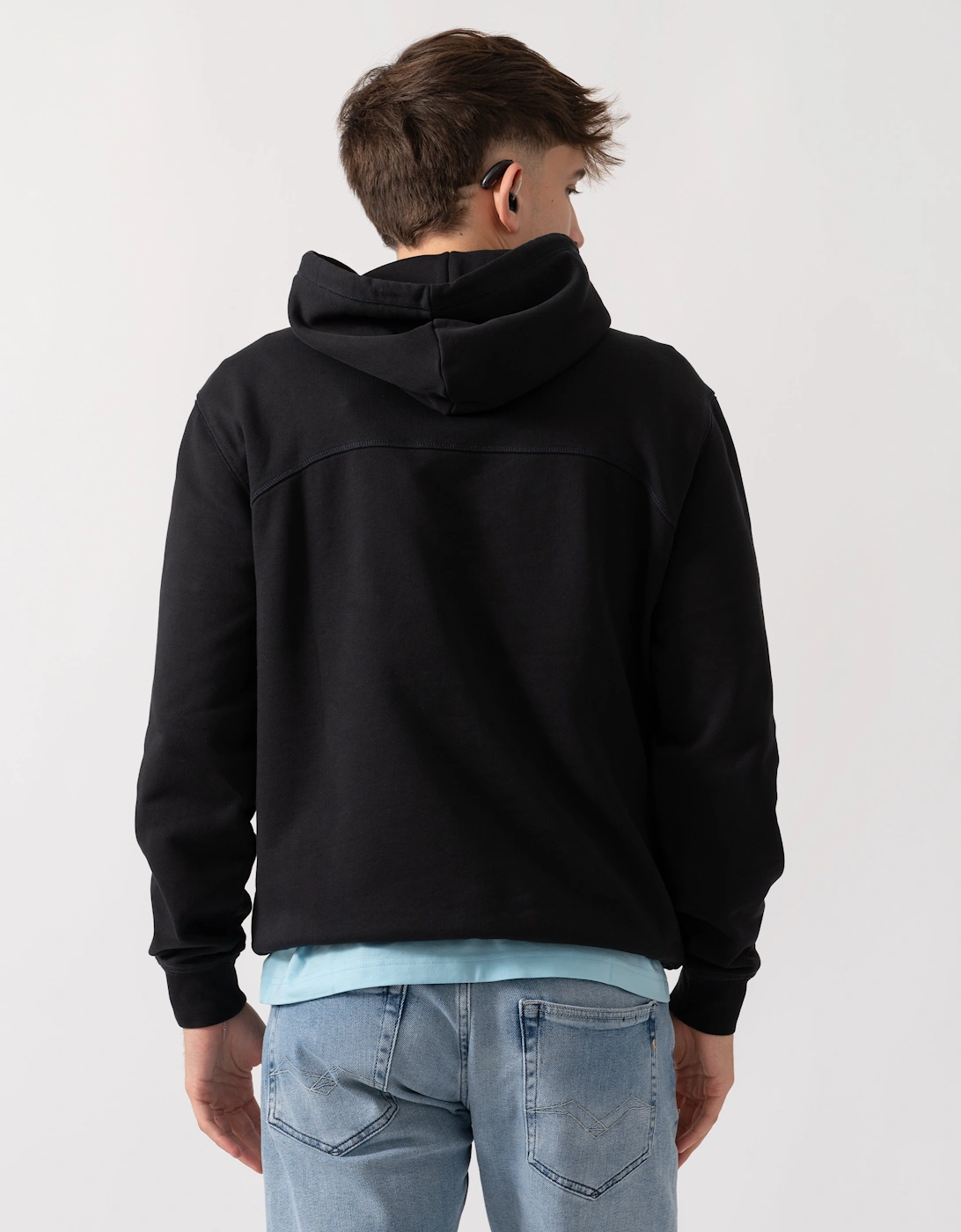 Badge Mens Hoodie - Black Beauty 941