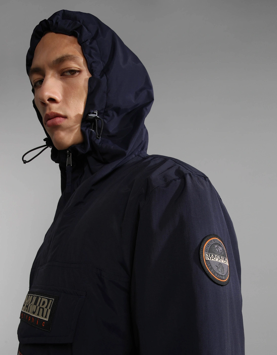 Rainforest Winter 3 Mens Hooded Anorak - Blue Marine 176