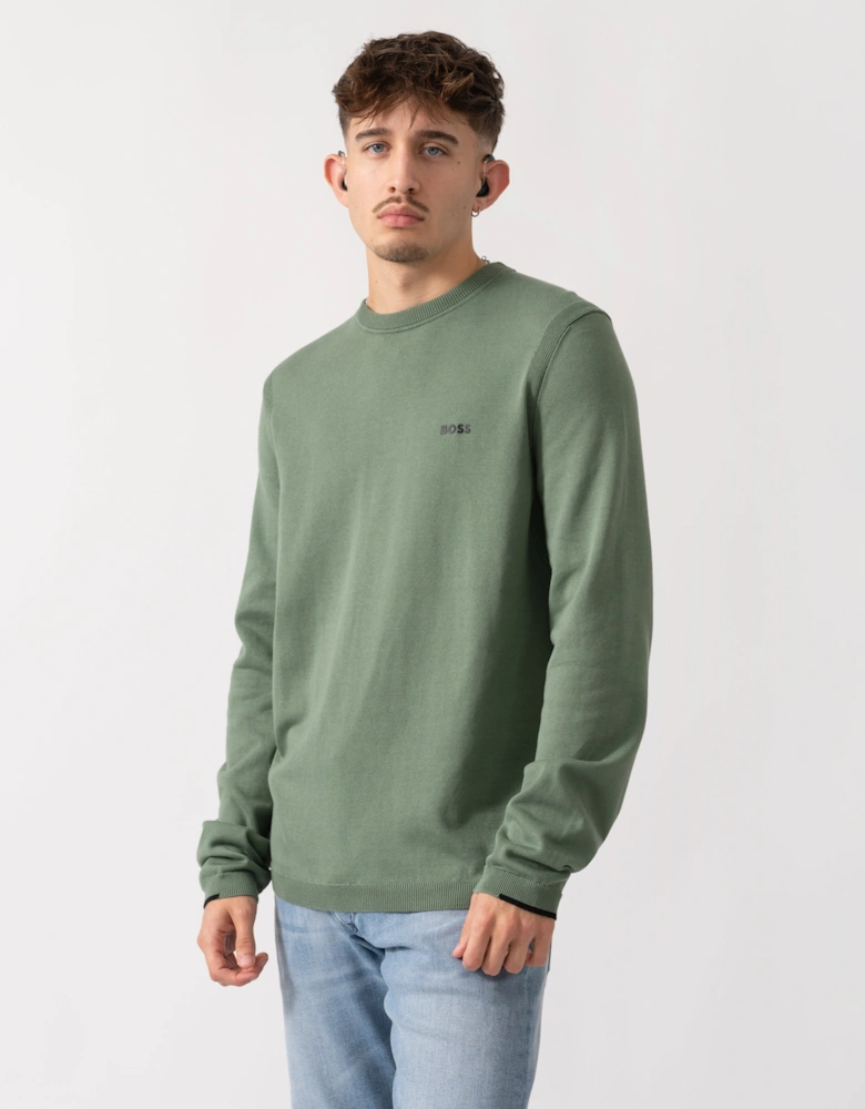 BOSS Green K_Ever-X Mens Crew Neck Jumper - Open Green 358