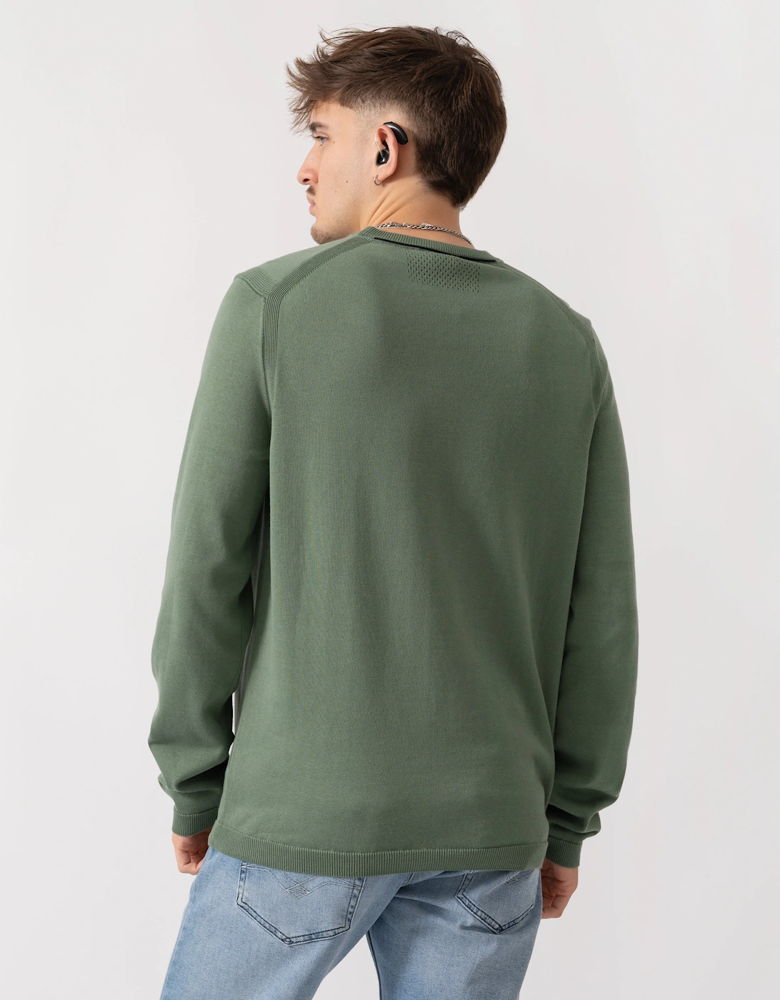 BOSS Green K_Ever-X Mens Crew Neck Jumper - Open Green 358