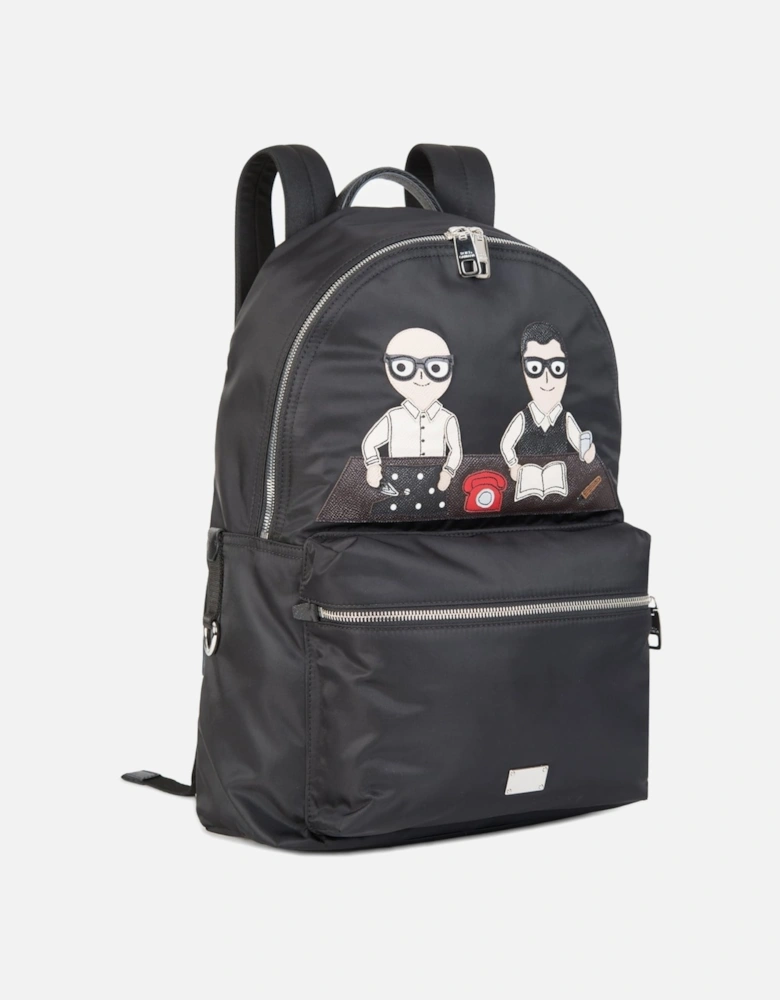 Designers Applique Backpack Black