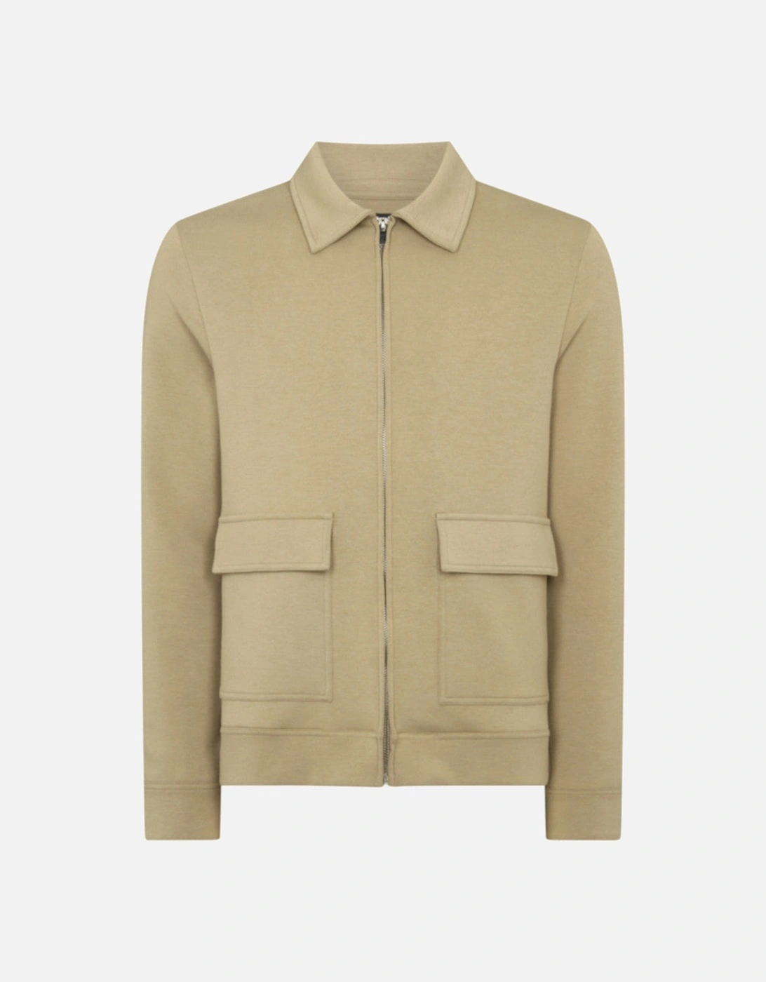 Zip Through Jersey Overshirt 92 Beige, 6 of 5