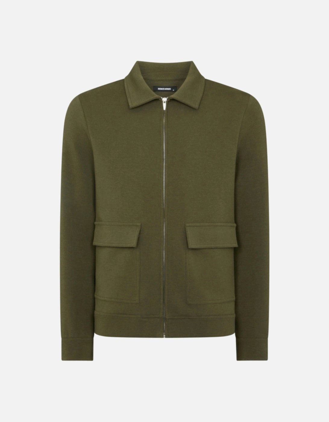 Zip Through Jersey Overshirt 35 Khaki, 5 of 4