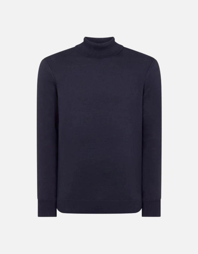 Fine Gauge Roll Neck 29 Navy