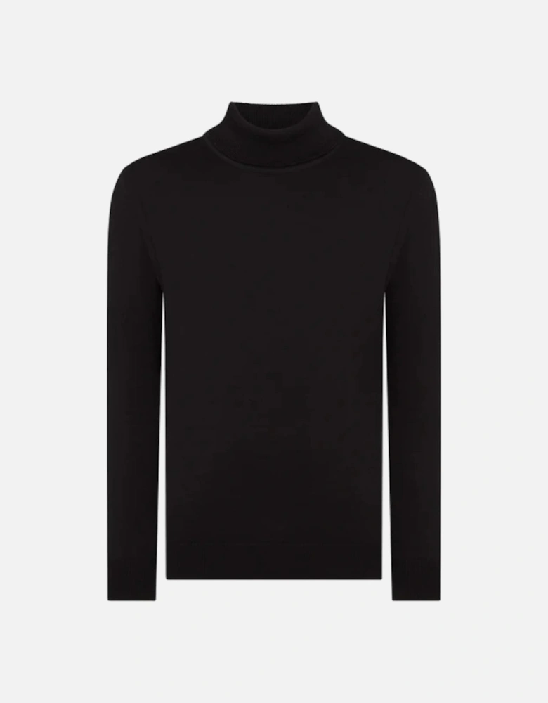 Fine Gauge Roll Neck 00 Black