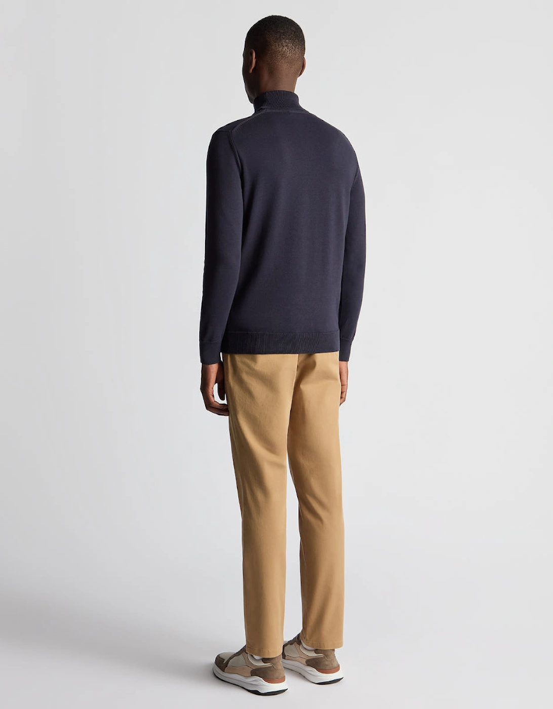 Fine Gauge Roll Neck 29 Navy