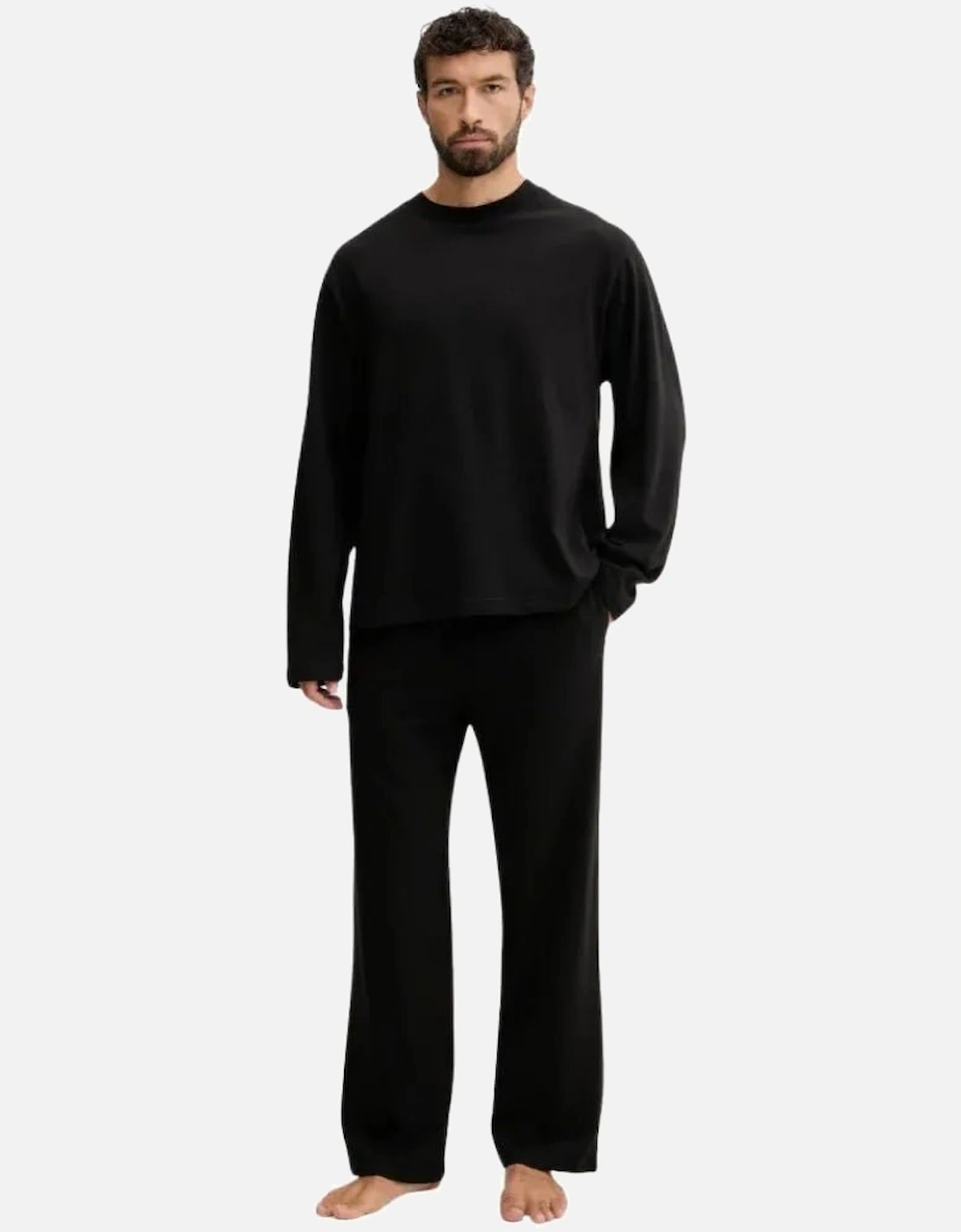 Icon Jersey Pyjama Set, Black, 7 of 6