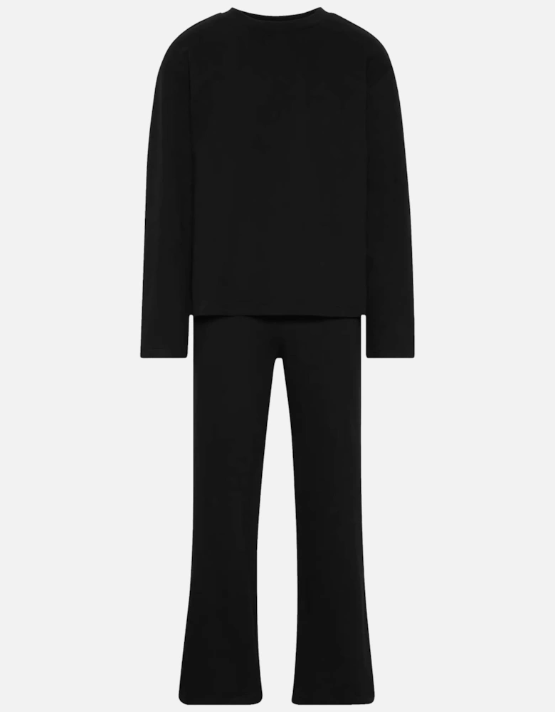 Icon Jersey Pyjama Set, Black
