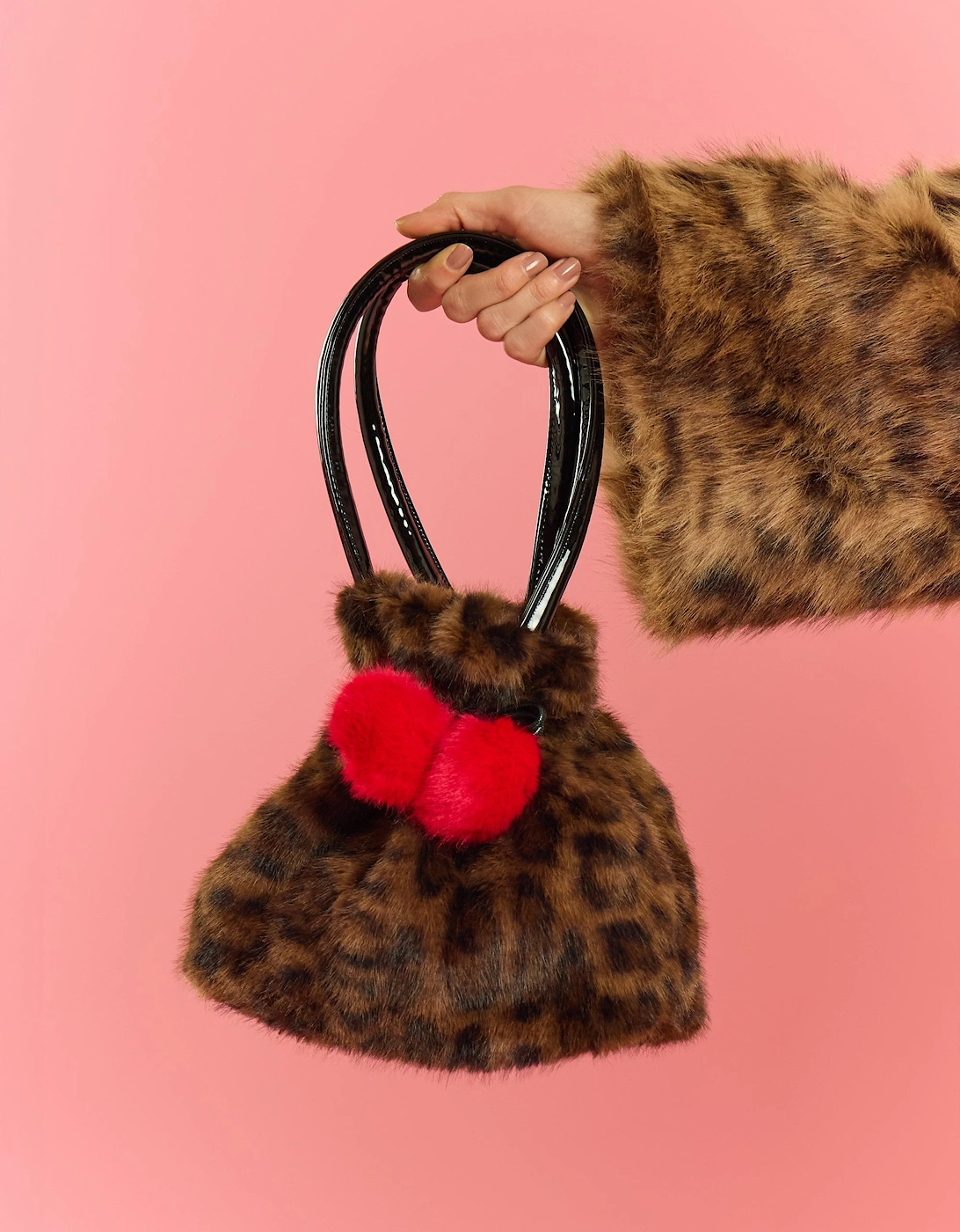 Chocolate Animal Print Faux Fur Bag, 3 of 2