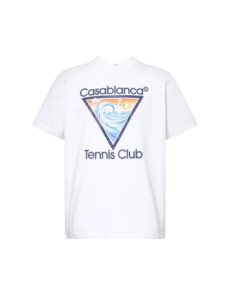Tennis Club Icon Crewneck White T-Shirt