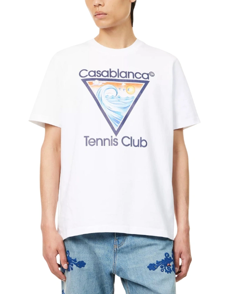 Tennis Club Icon Crewneck White T-Shirt