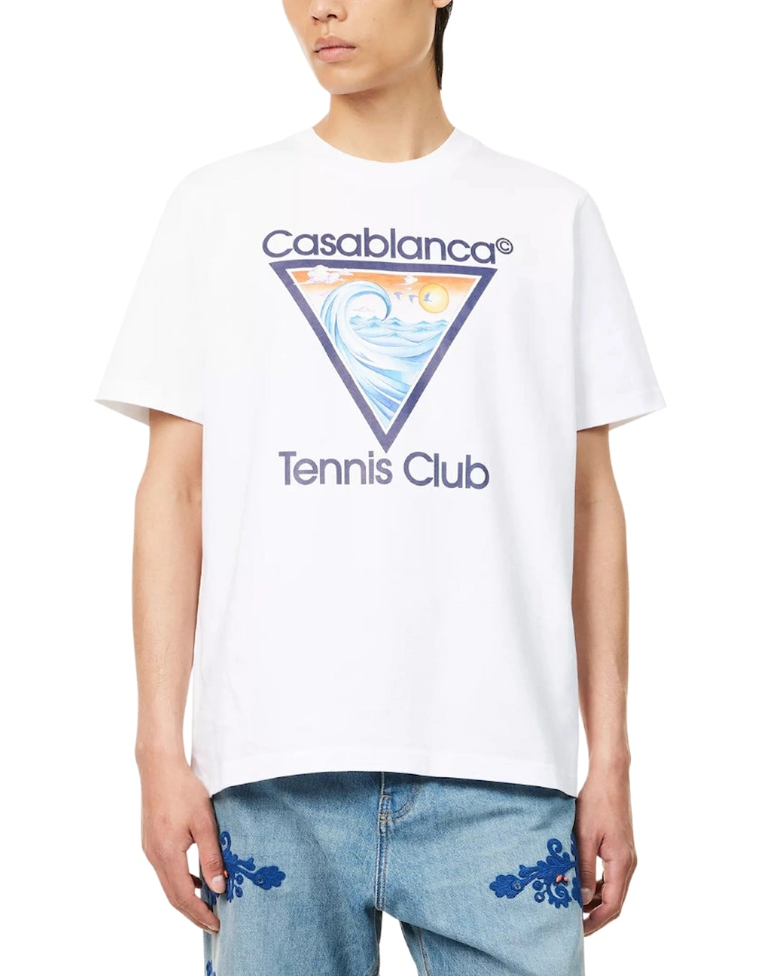 Tennis Club Icon Crewneck White T-Shirt