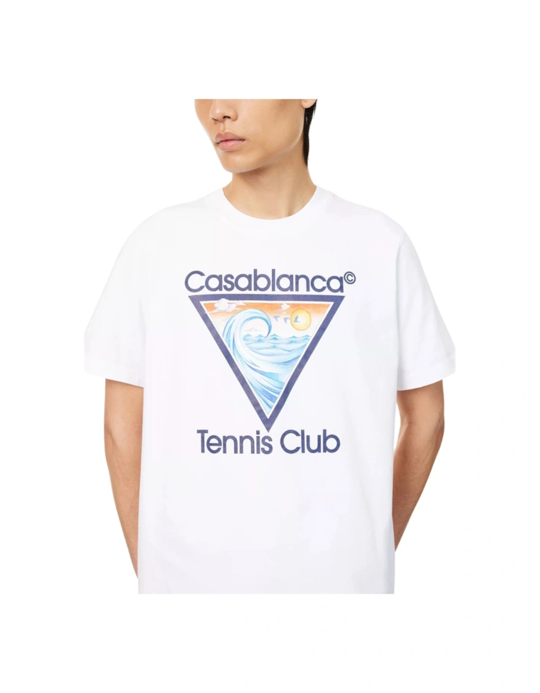 Tennis Club Icon Crewneck White T-Shirt