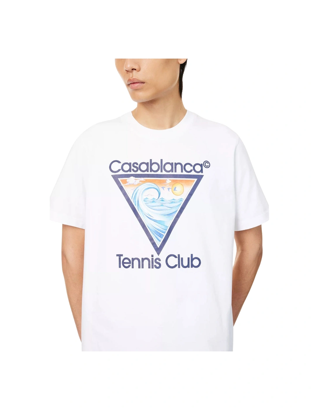 Tennis Club Icon Crewneck White T-Shirt