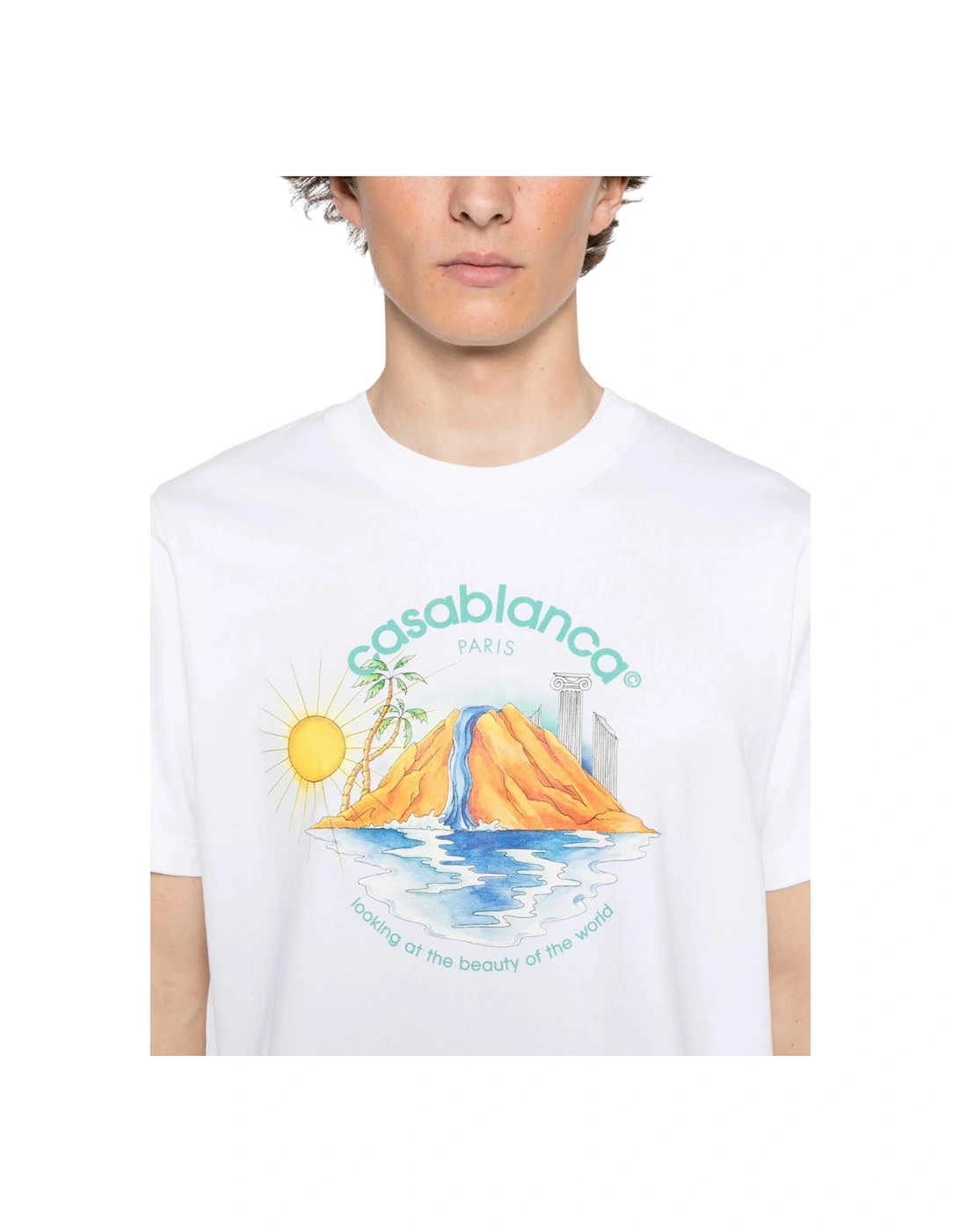 Oasis Printed White T-Shirt