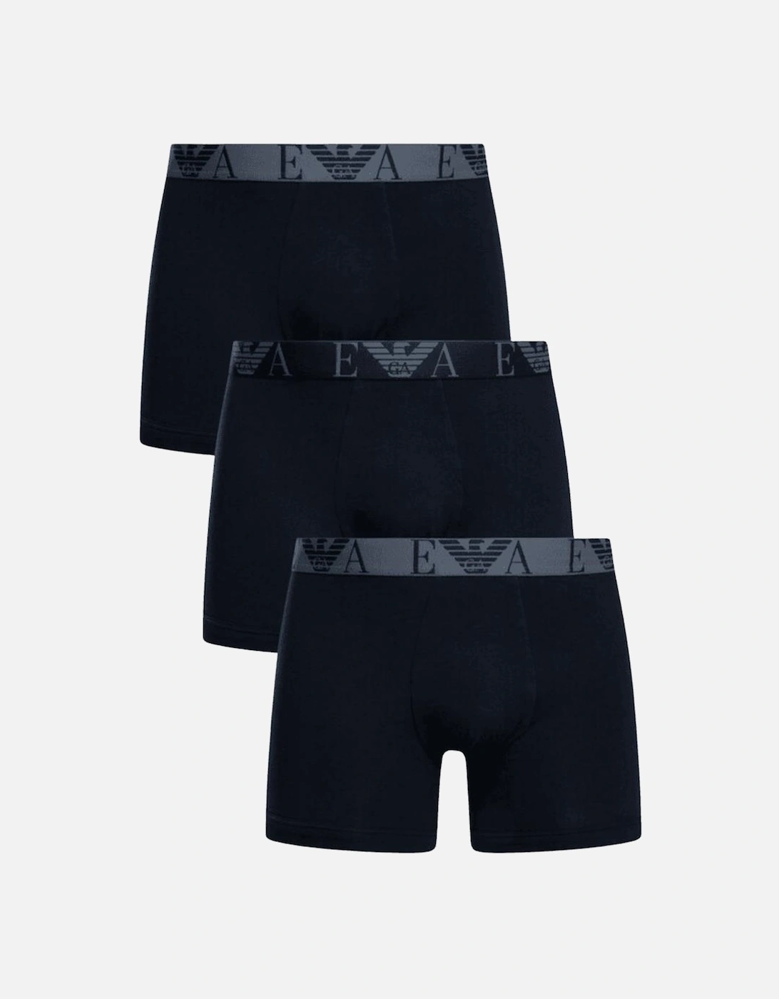 3-Pack Stretch Cotton Navy Boxers, 2 of 1