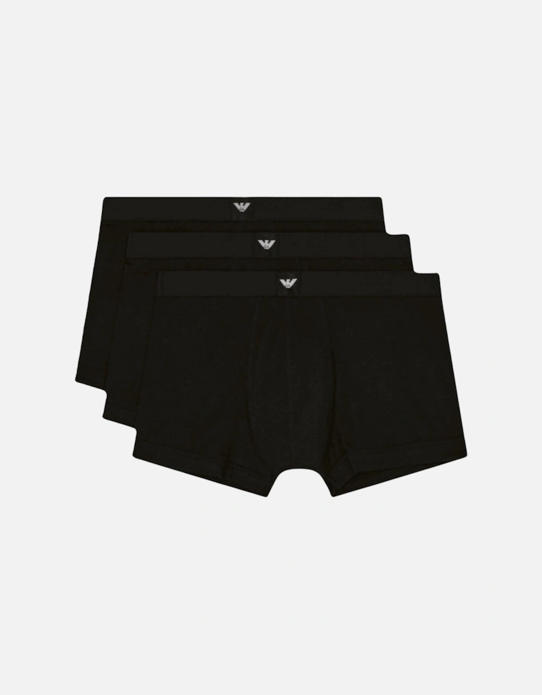 3-Pack Stretch Triple Black Boxer Trunks