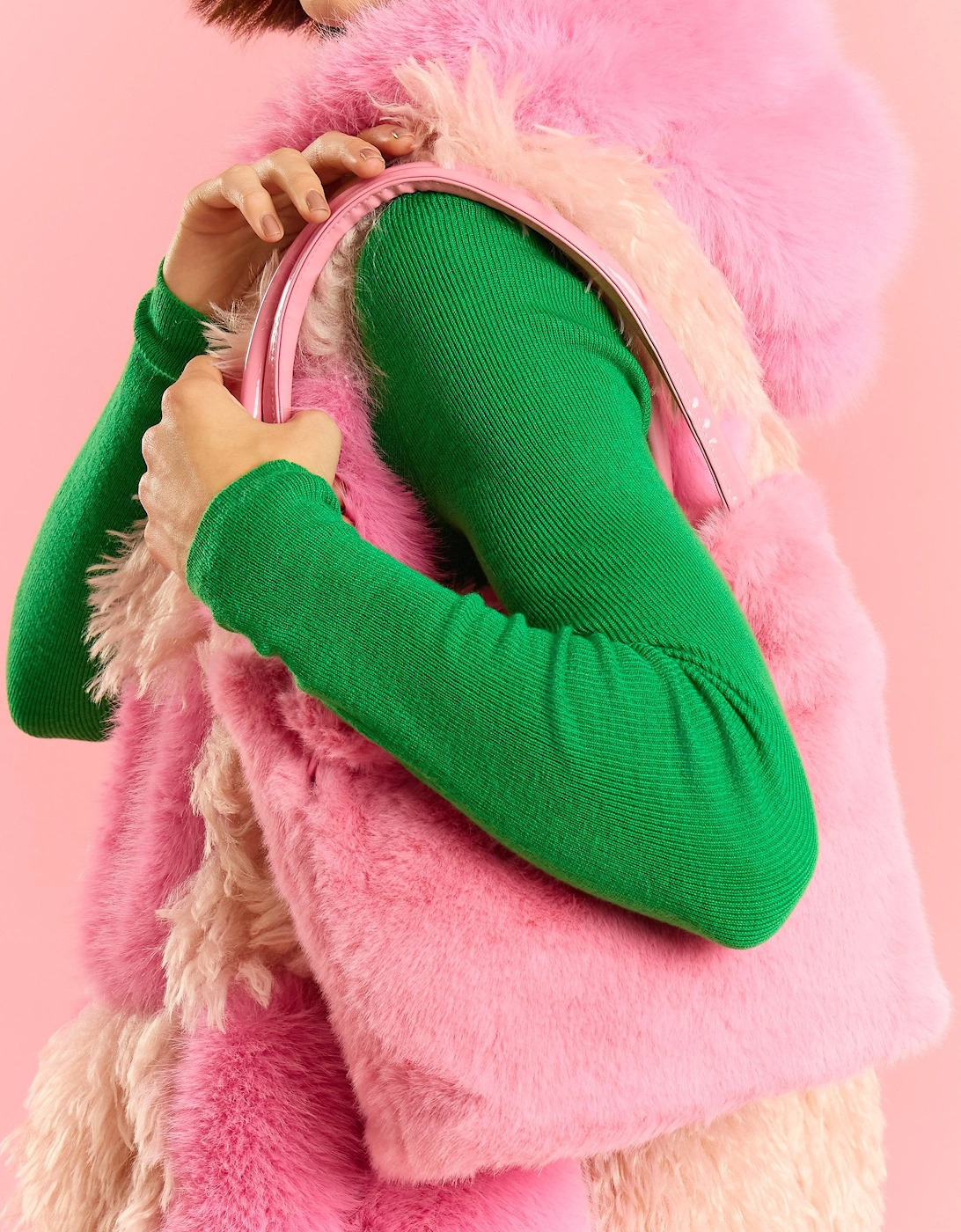 Pink Faux Fur Bag