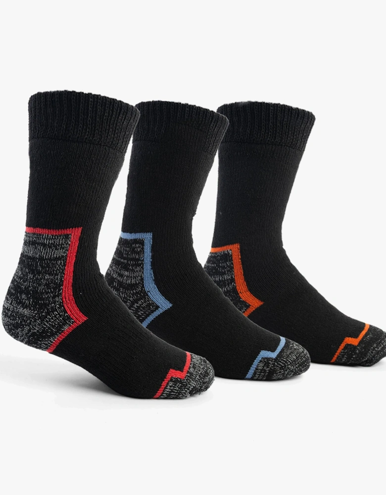 ROBUSTE HEAVY DUTY Mens 3 Pack Socks Multi UK 6-11
