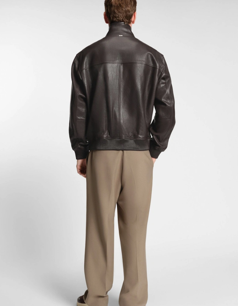C Mander Leather Jacket Brown