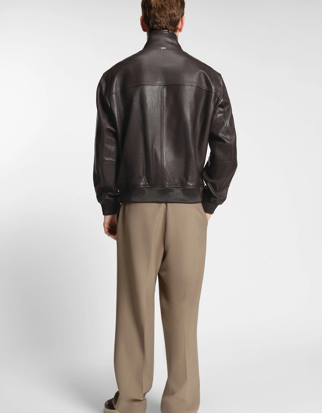 C Mander Leather Jacket Brown