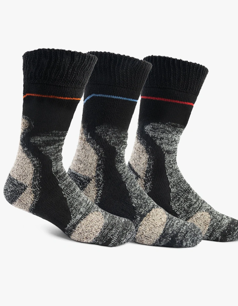 FUSION POWER HEAVY DUTY Mens 3 Pack Socks Multi UK 6-11