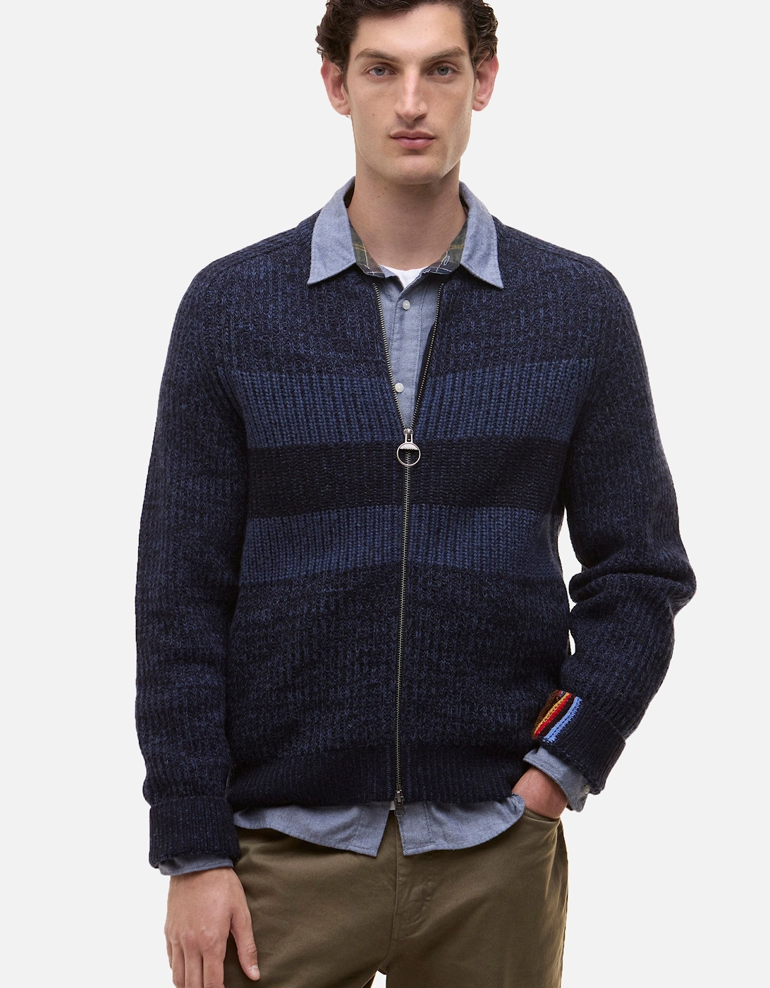x Paul Smith Knitted Bomber Navy