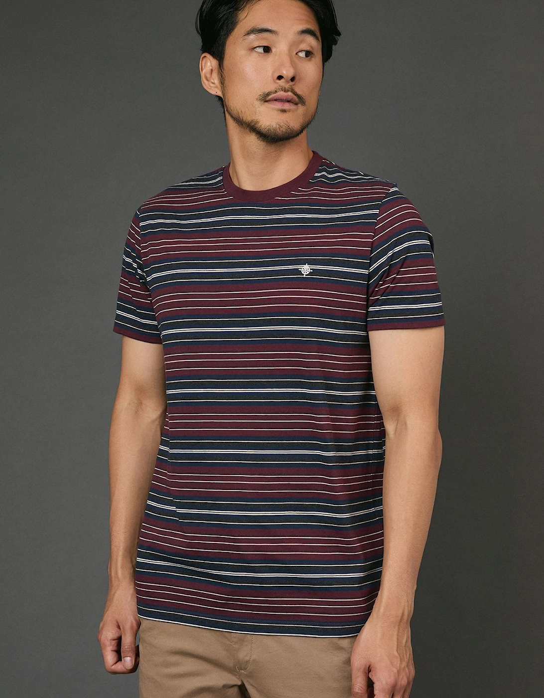 Burgundy Heritage Stripe T-Shirt, 2 of 1