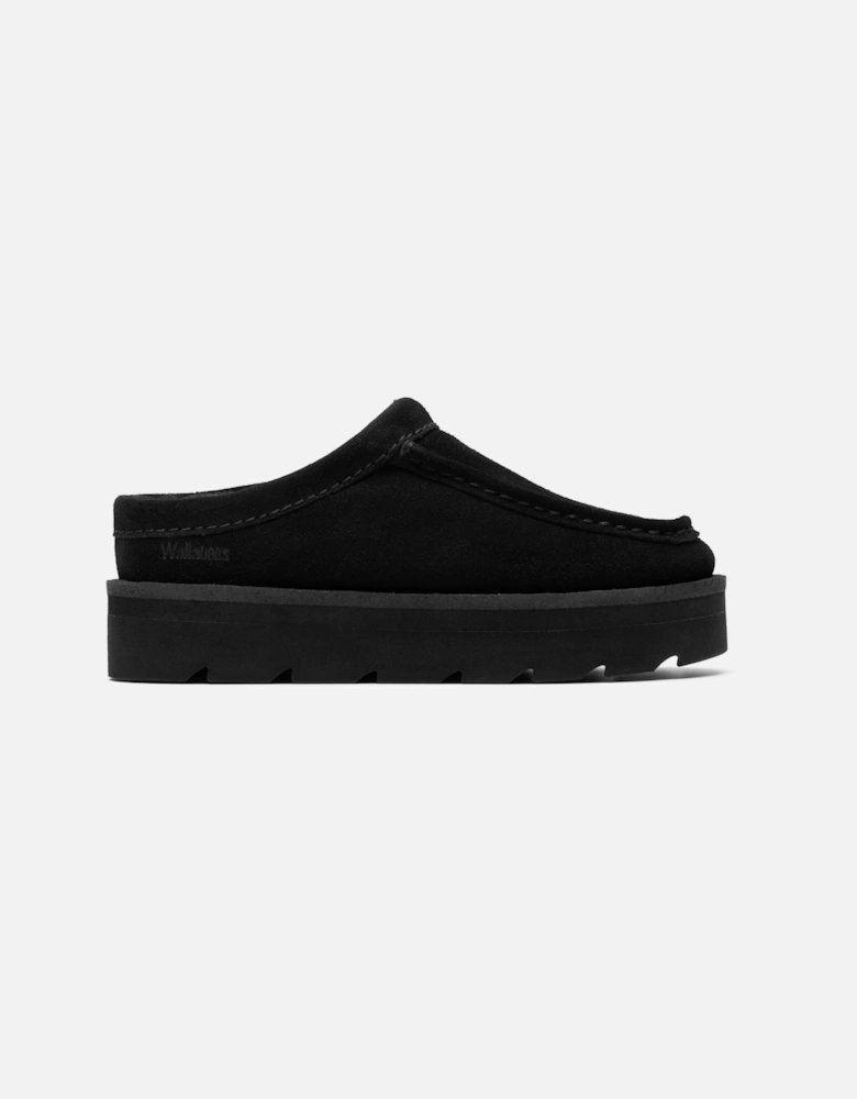 Meare Mule Black Suede Warmlined Wedges,Slip Ons,Mules