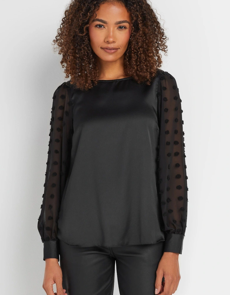 Women's Dobby Sleeve Blouse