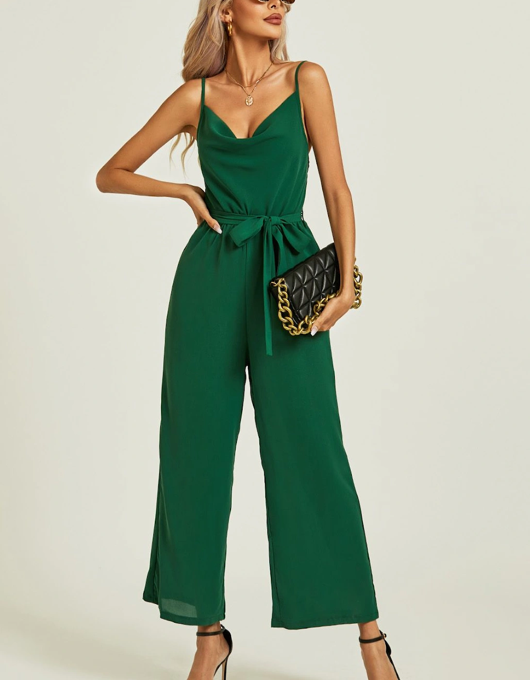 Strappy Jumpsuit In Green, 2 of 1
