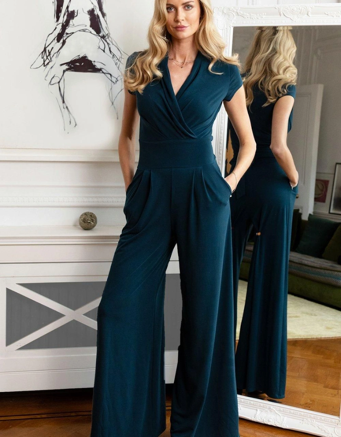 Cap Sleeved Wide Leg Jumpsuit, 2 of 1