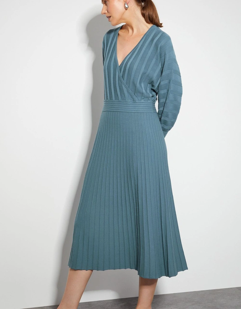 Wynn Knit Wrap Midi Dress