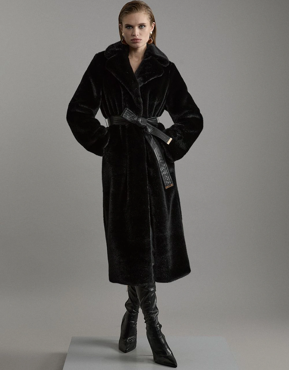 Faux Fur Longline Coat, 2 of 1