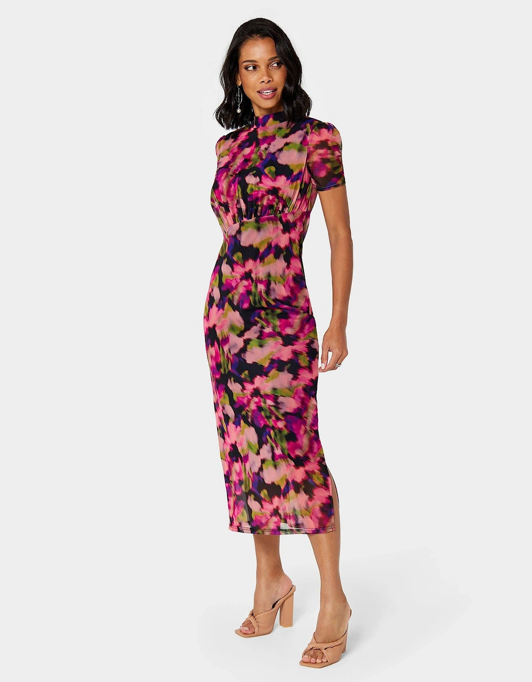 Dani Mesh Printed Dress, 2 of 1