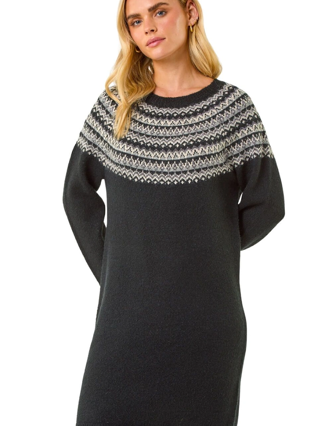 Petite Fairisle Knit Jumper Dress, 2 of 1