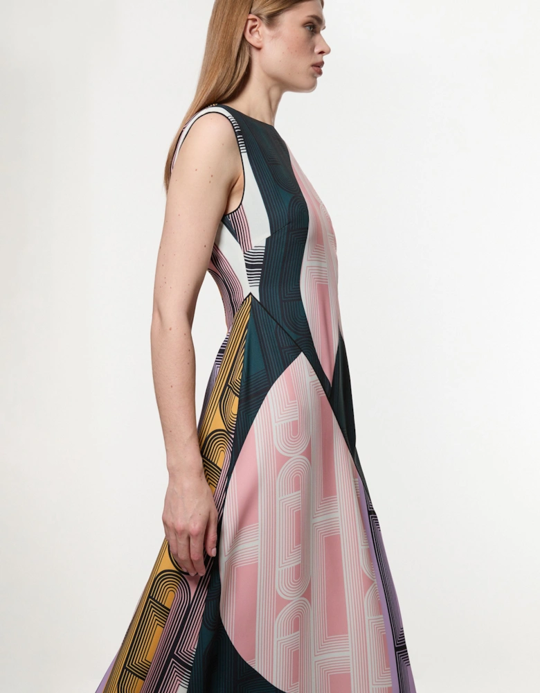 Amelia Graham Tall Soft Tailored Printed Full Midaxi Dress