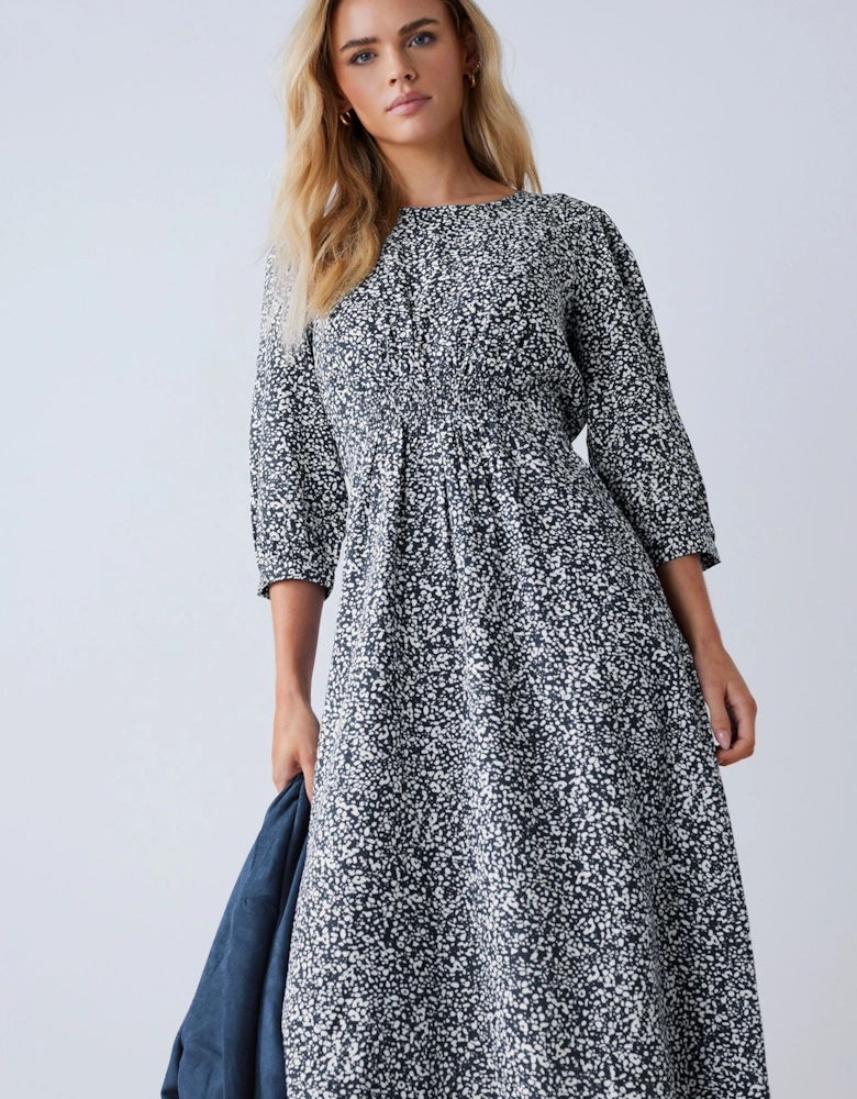 Petite Spot Print Midi Dress