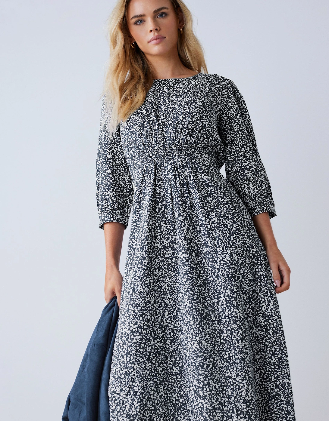 Petite Spot Print Midi Dress, 2 of 1