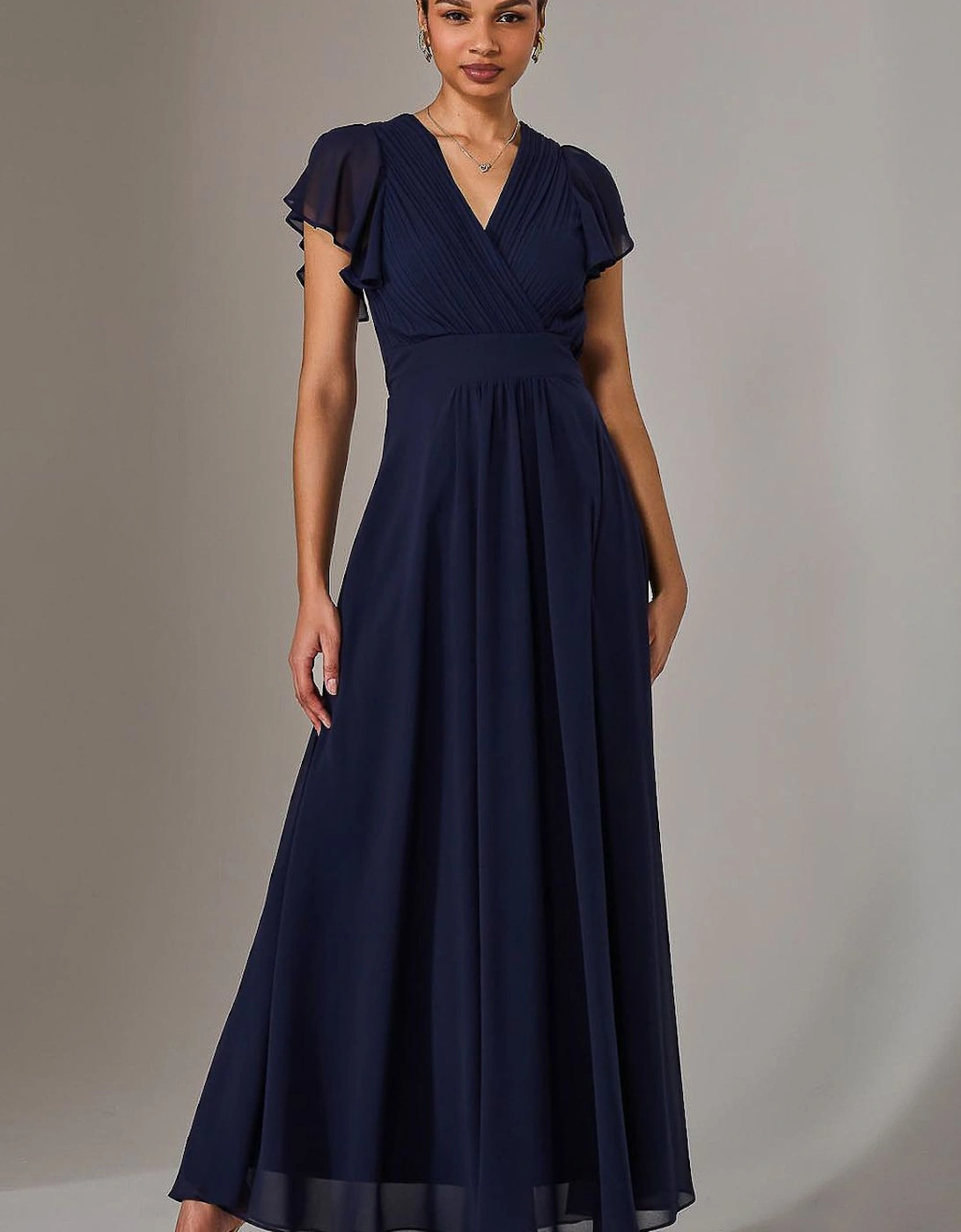 Chiffon Pleated Maxi Dress, 2 of 1