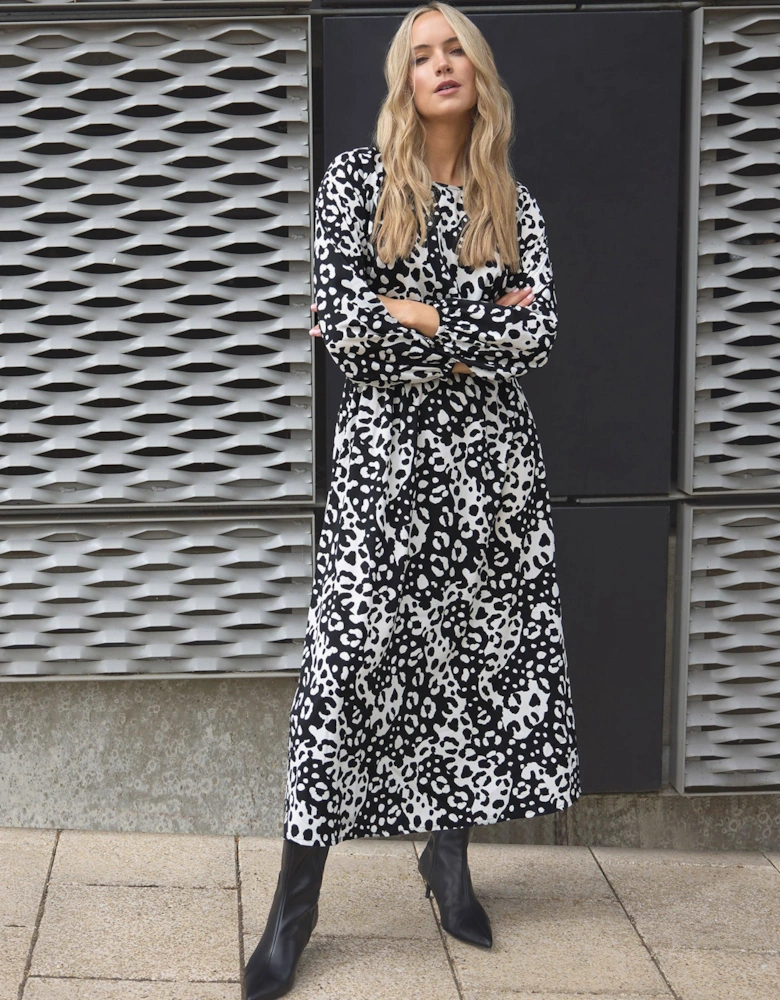 Tall Monochrome Animal Print Dress