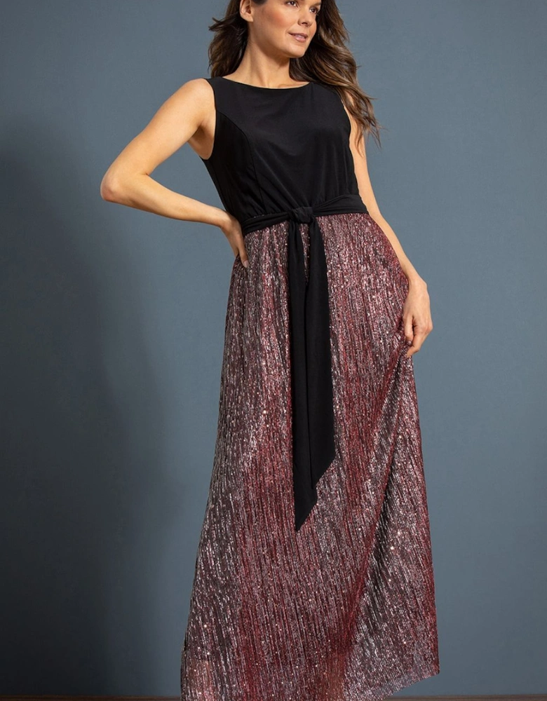 Sleeveless Shimmer Maxi Dress