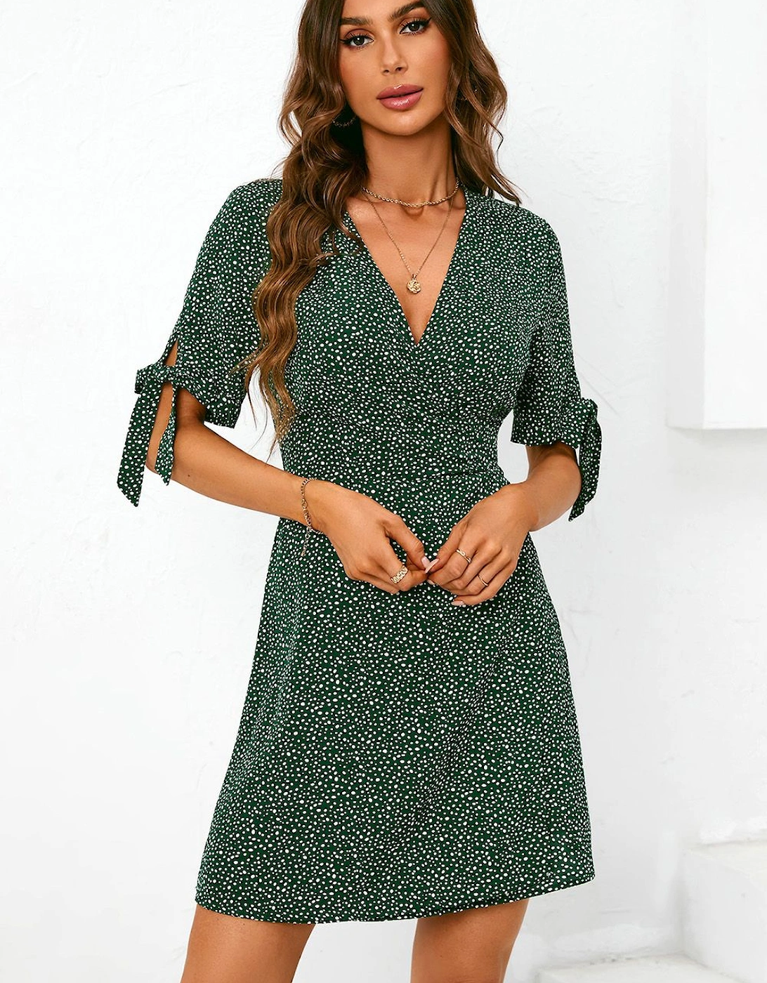 Wrap Top Summer Mini Dress, 2 of 1