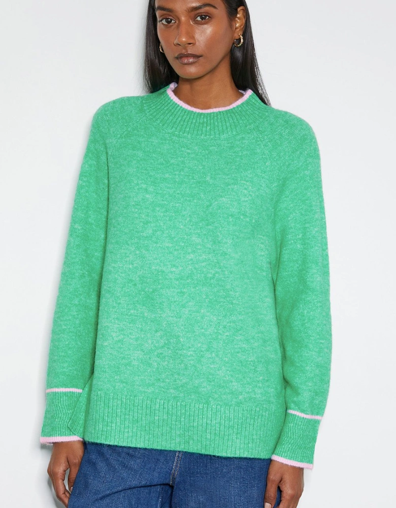 Oti Oversized Mock Neck Jumper Pink
