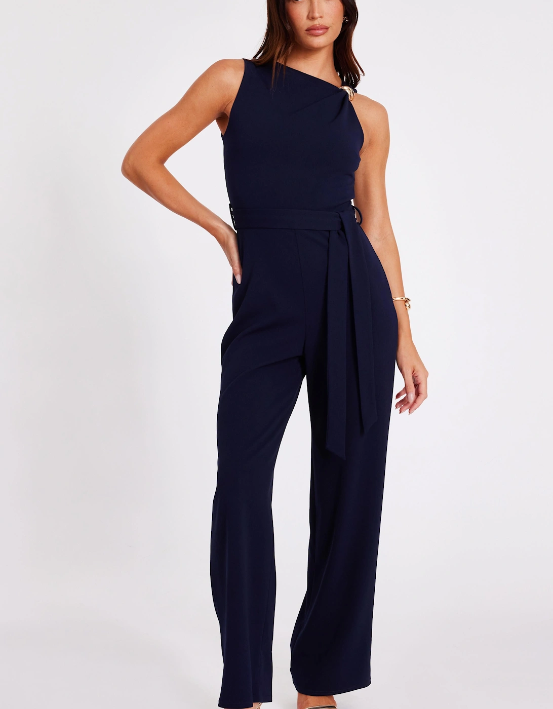 Navy Buckle Detail Jumpsuit, 2 of 1