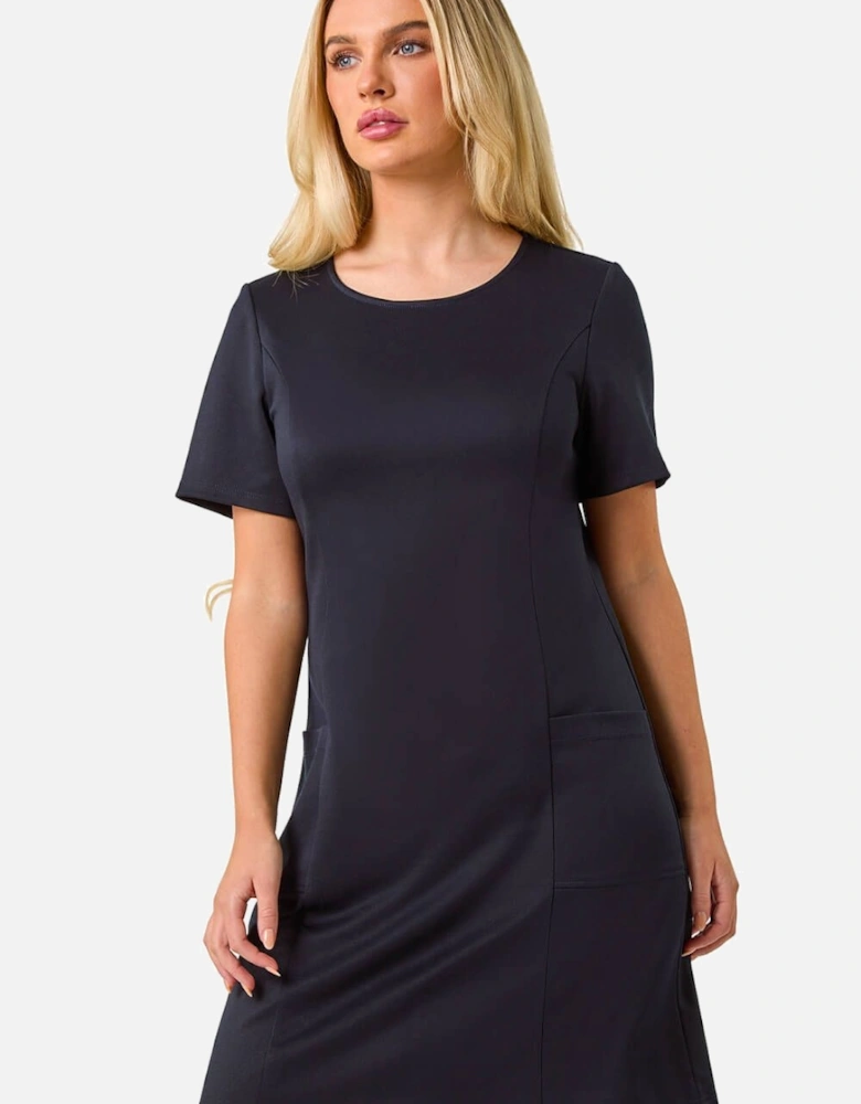 Petite A-Line Pocket Stretch Dress
